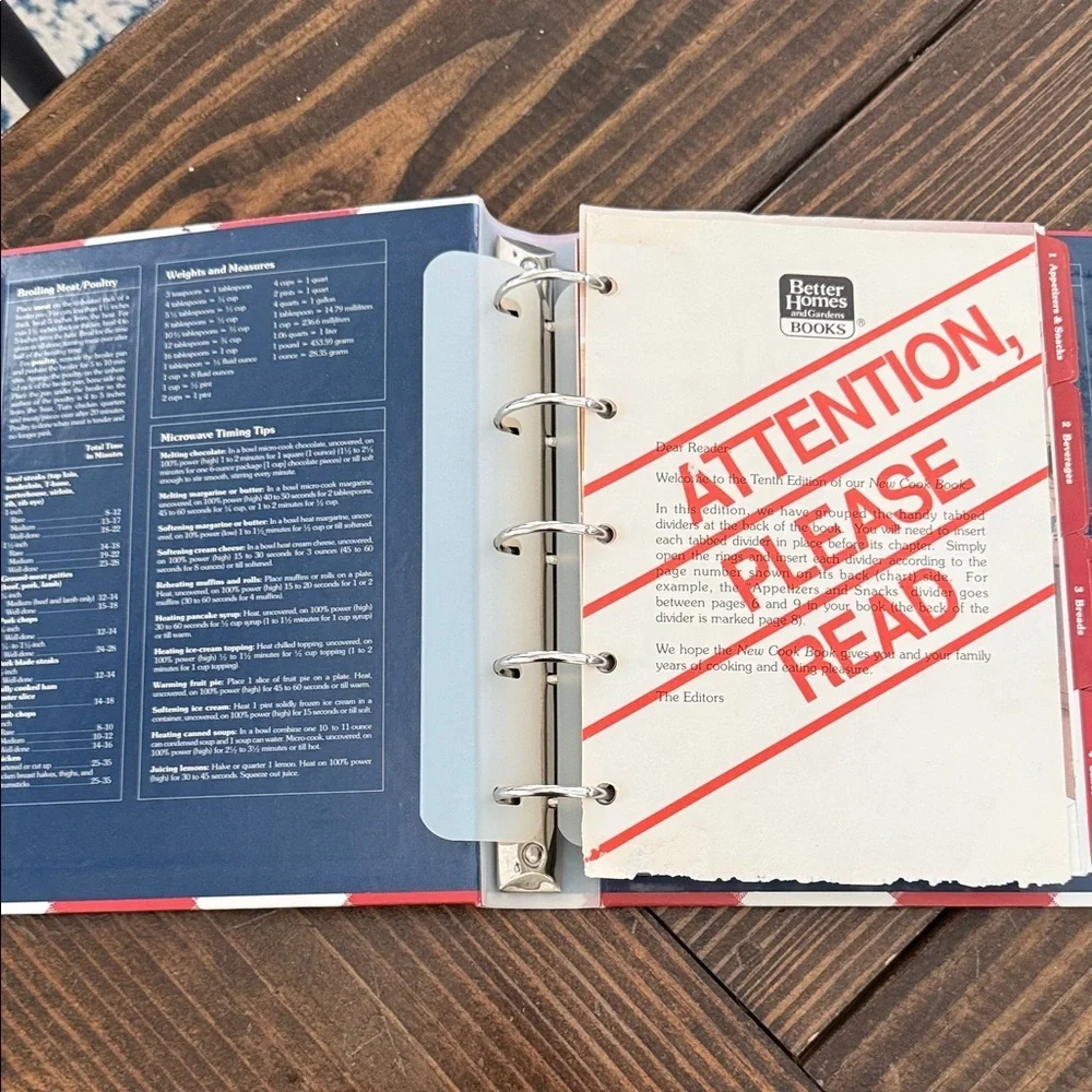 Better Homes And Gardens Red and White Plaid Cookbook with Blue Title Panel